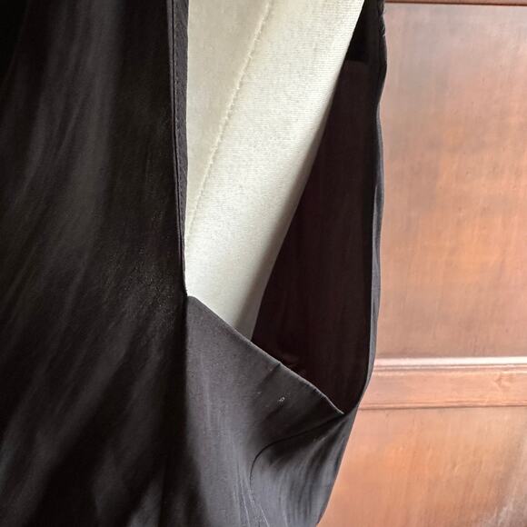 RAMY BROOK | Black Hailey Dress Curved Hem Midi Cocktail Dress | Size Large - Picture 5 of 10